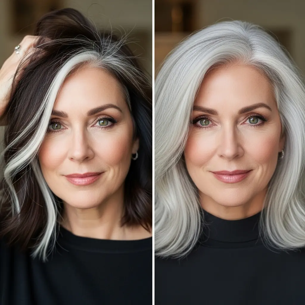 Stunning Face-Framing Silver Layers