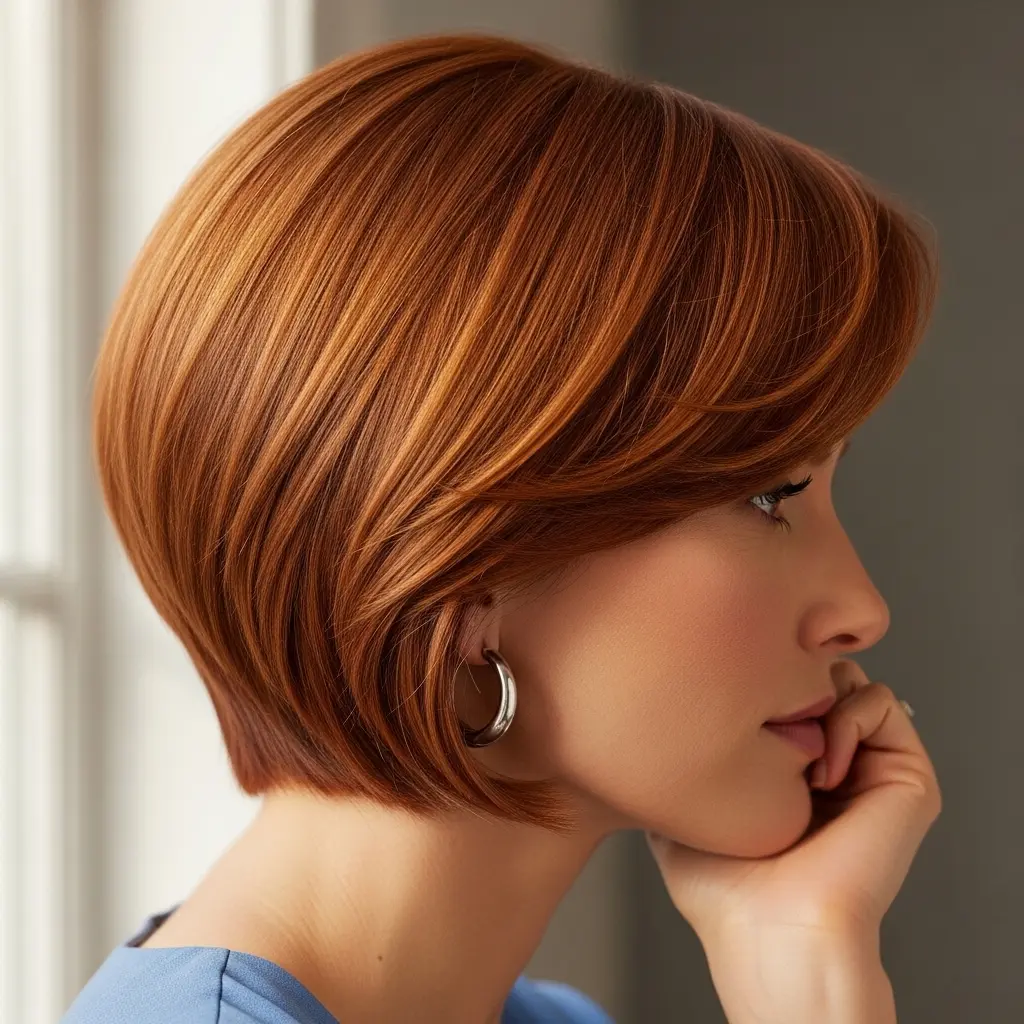 Auburn Bixie with Long Layers