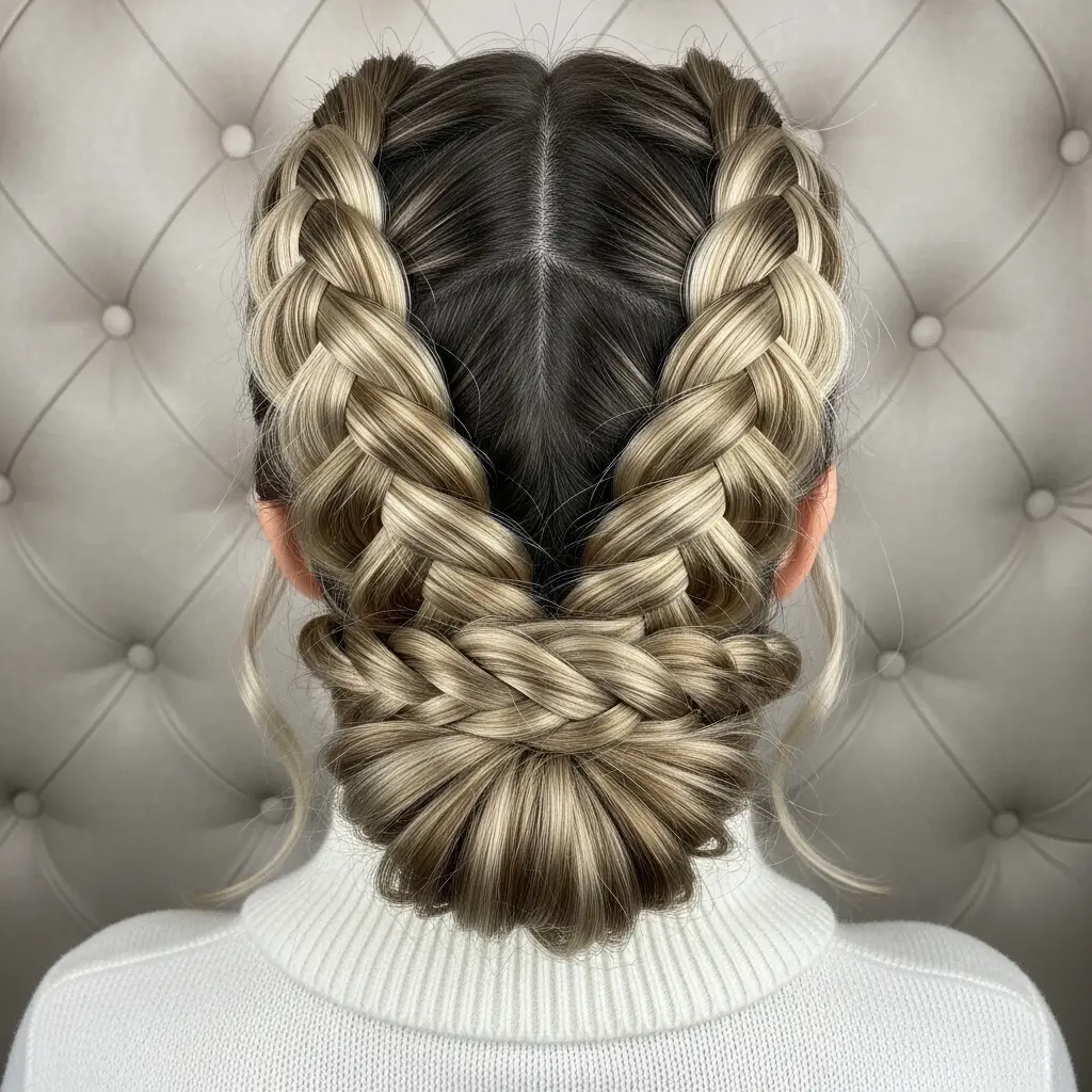 #16 Trendy Double Dutch Updo