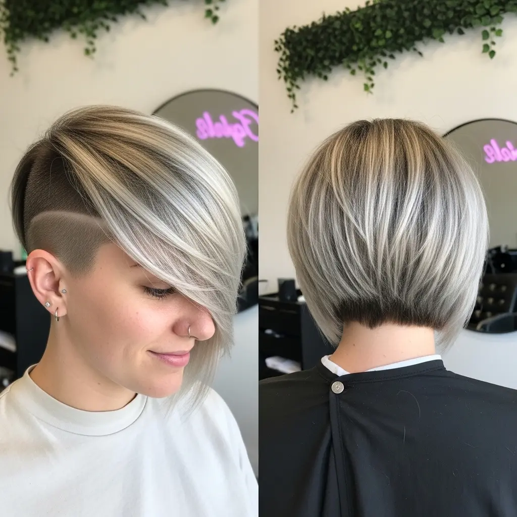 #17 Long Bob with a Deep Side Undercut