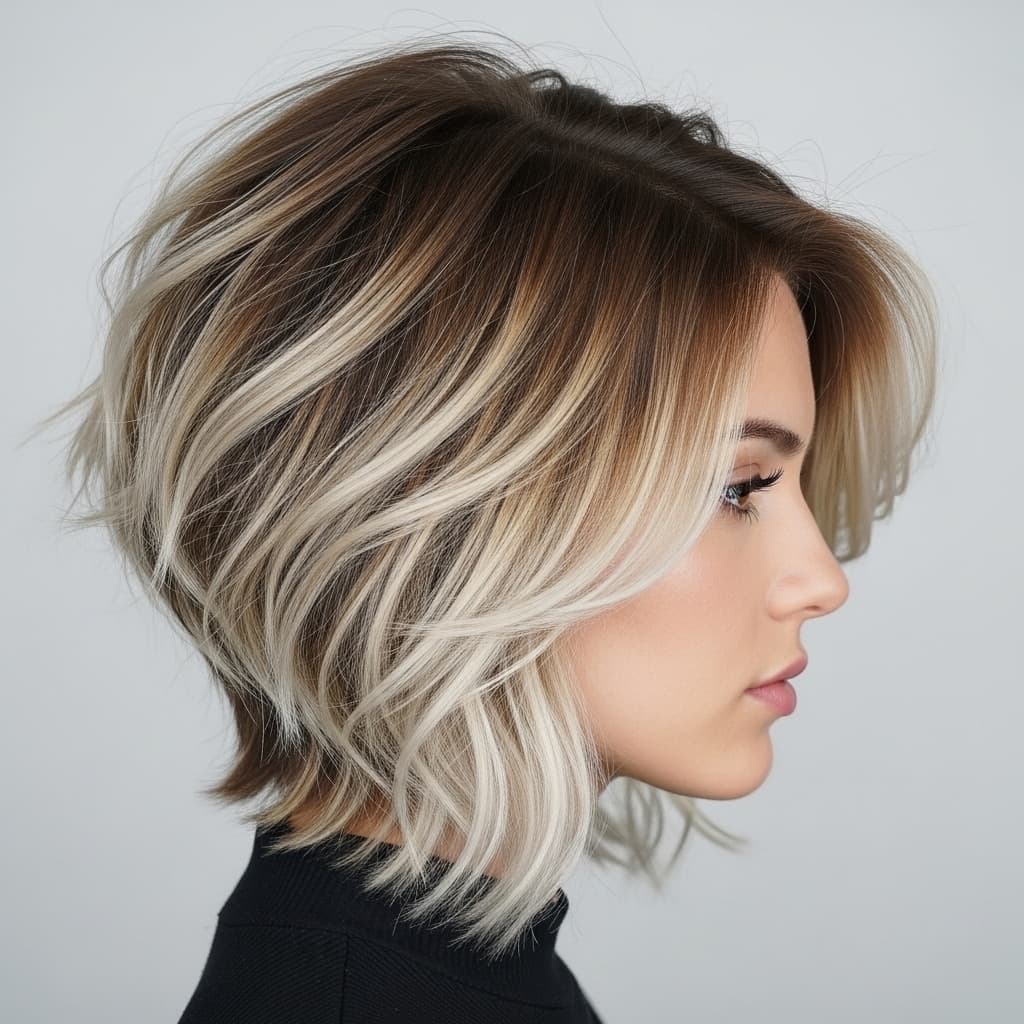 Two-Toned Choppy Hair