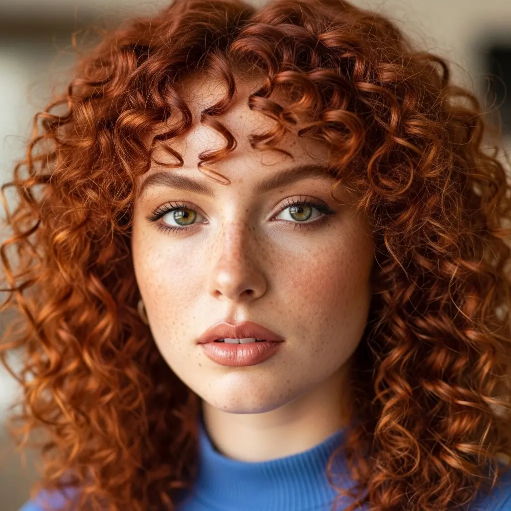 Curly Ginger Copper Hair Charm