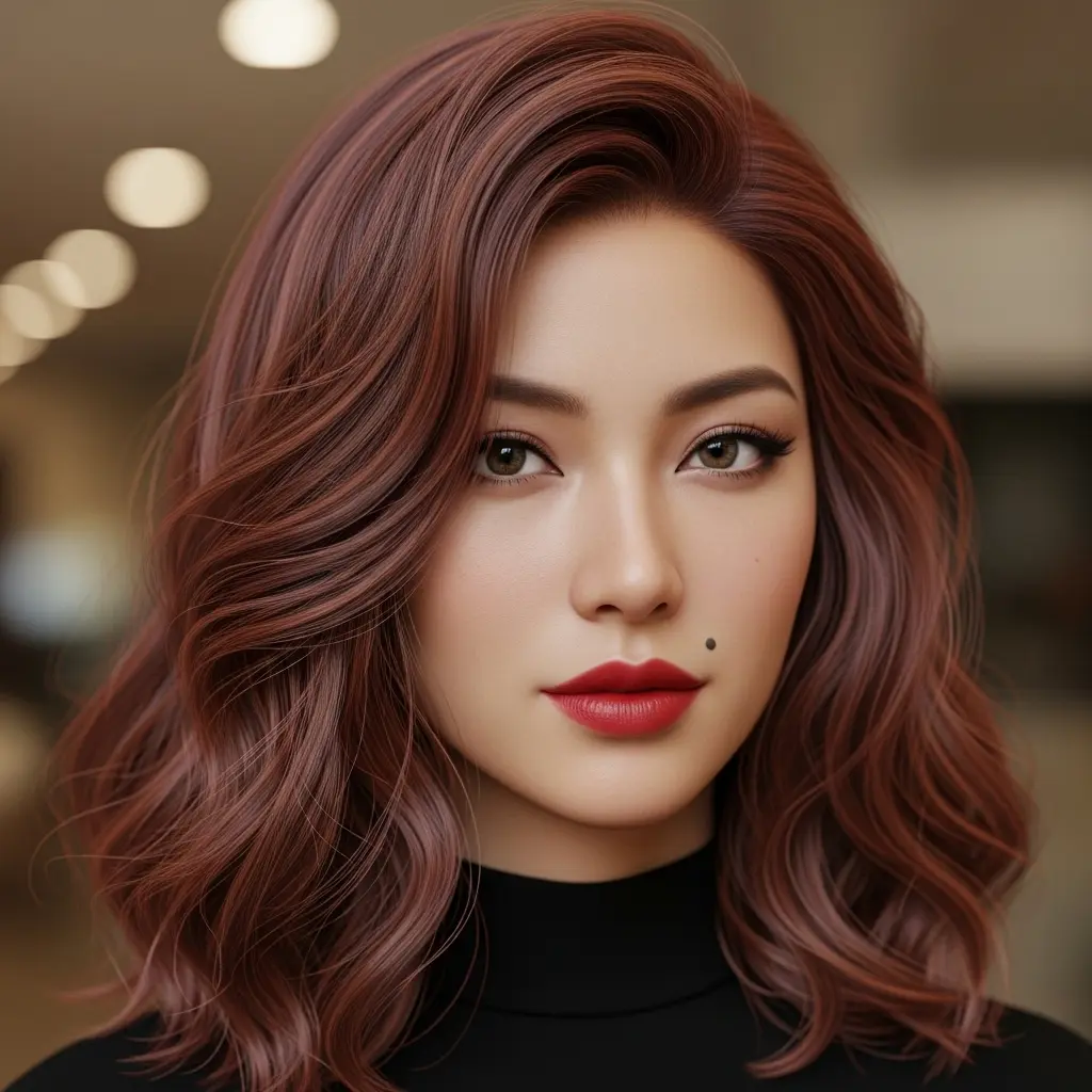 Asian-Inspired Ginger Copper Hair