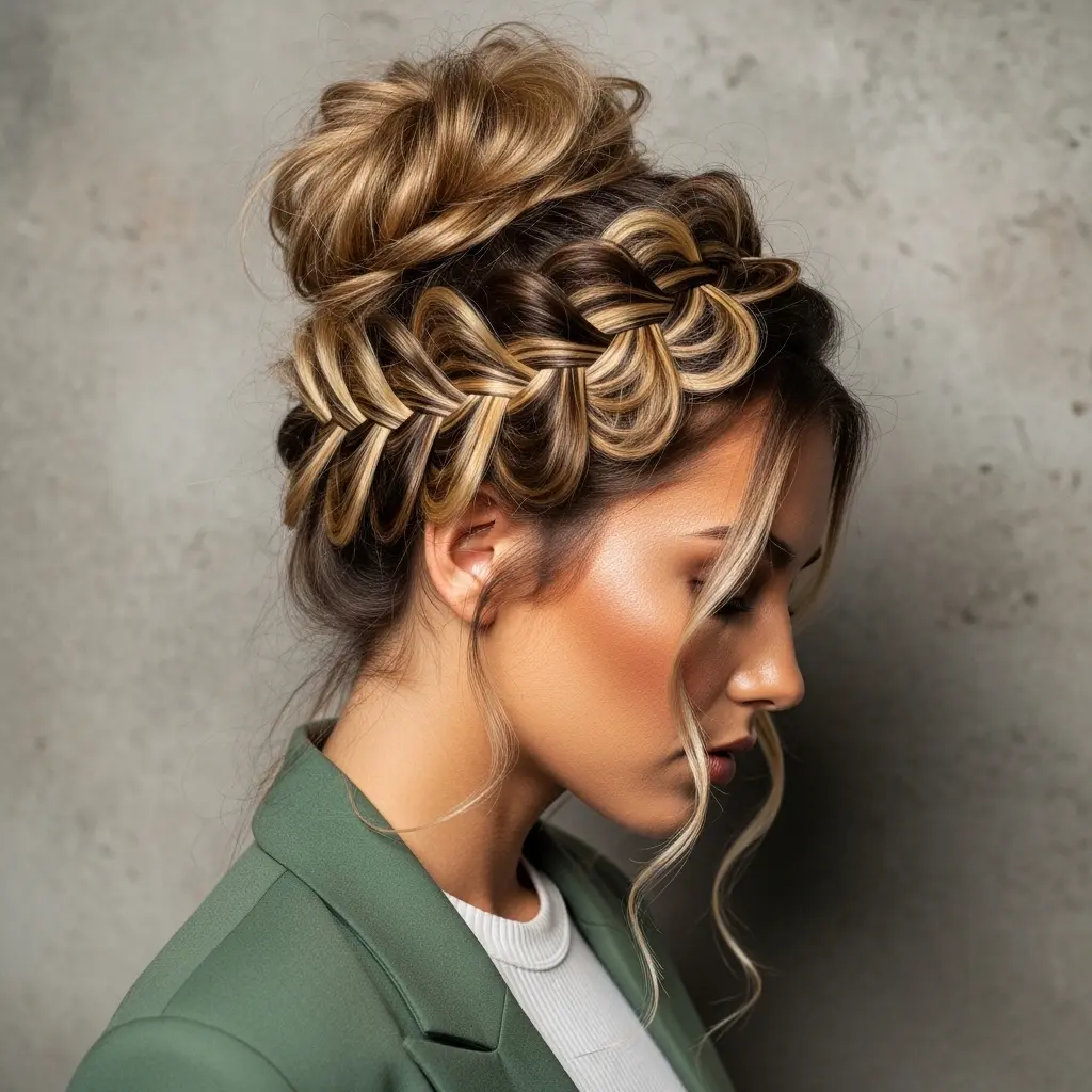 #2 Elegant Braided Bridal Updo
