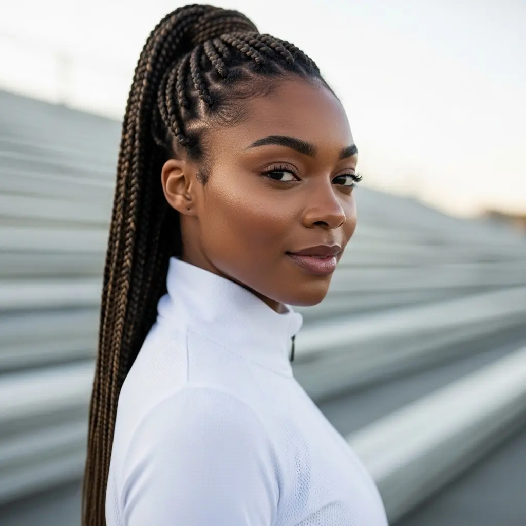 #2 High Braided Ponytail for Black Hair