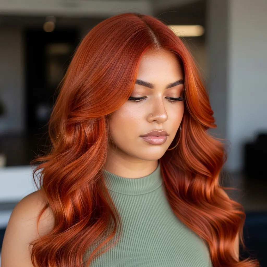Vibrant Ginger Copper Hair Color