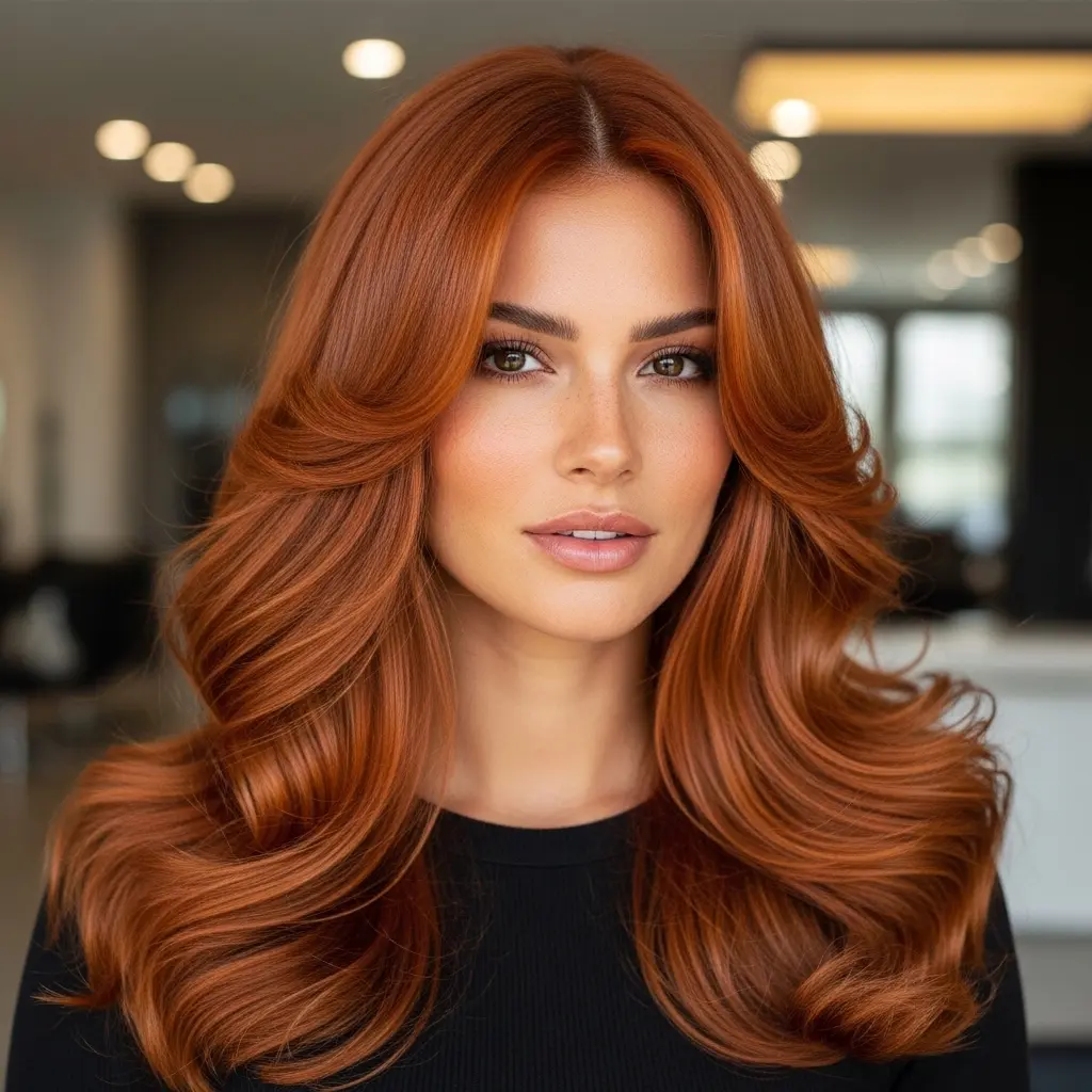 Balayage Ginger Copper Hair Color