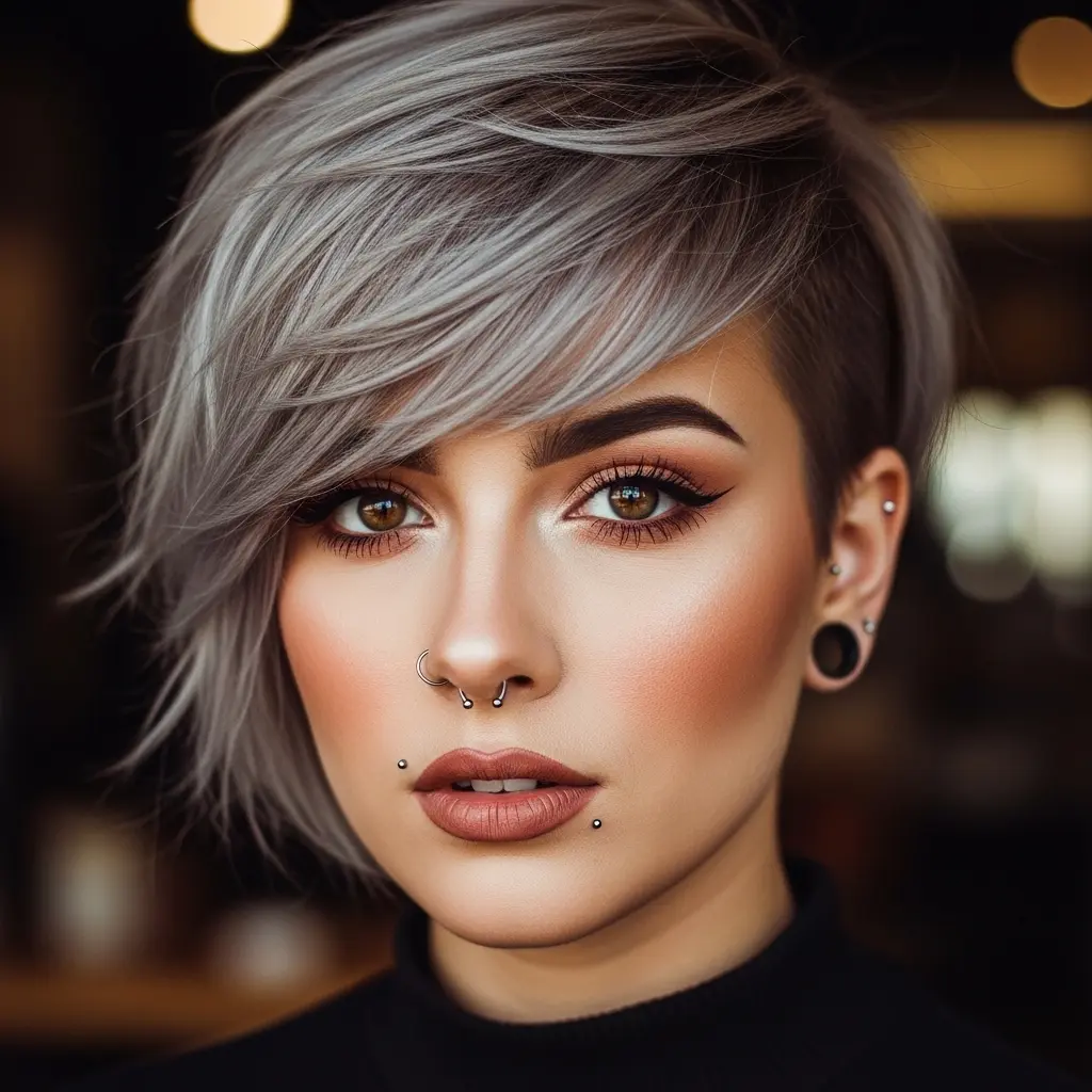 #4 Very Short Asymmetrical Cut for Short Hair