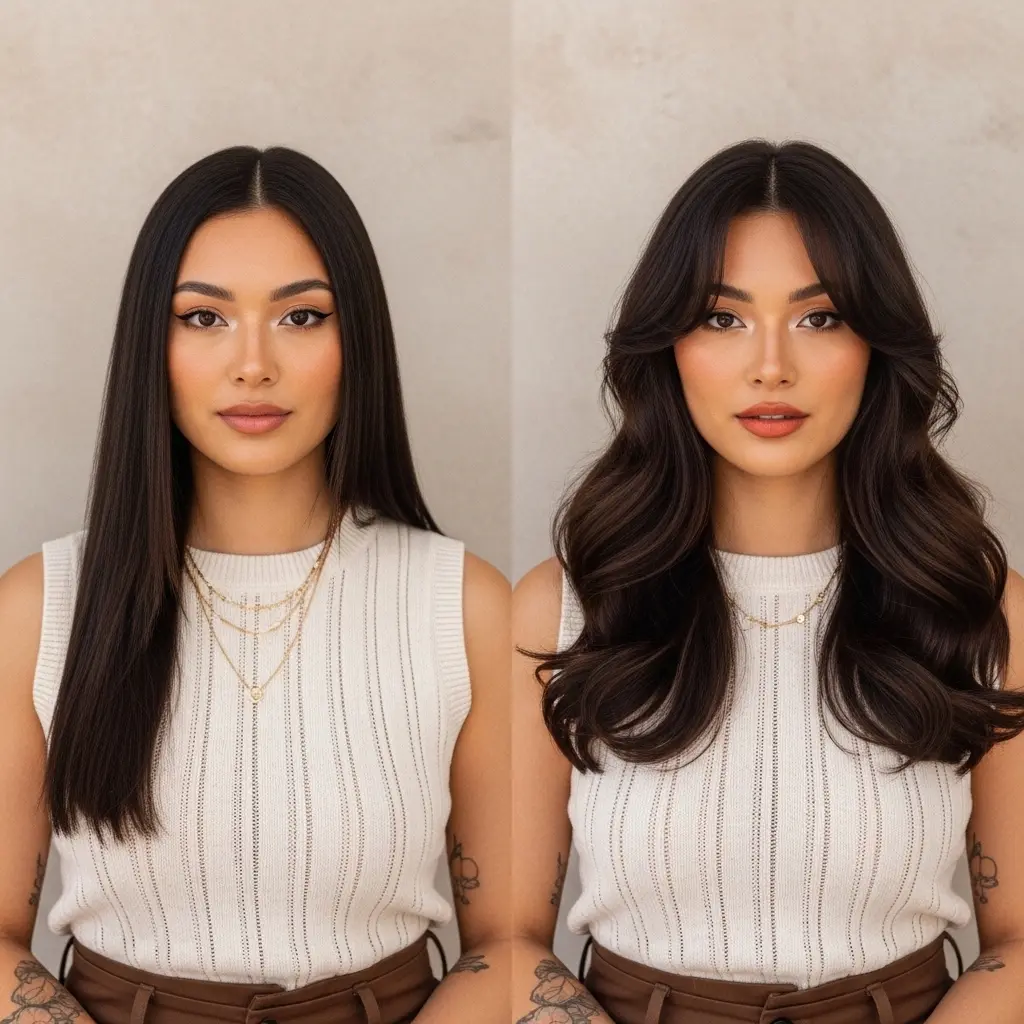 90s-Inspired Long Fine Hairstyle