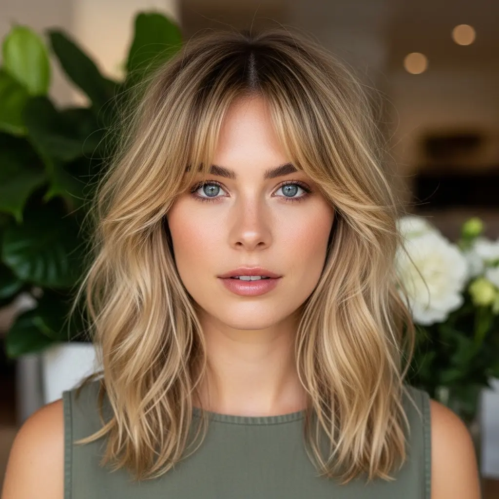 Face-Framing Choppy Bangs and Hair