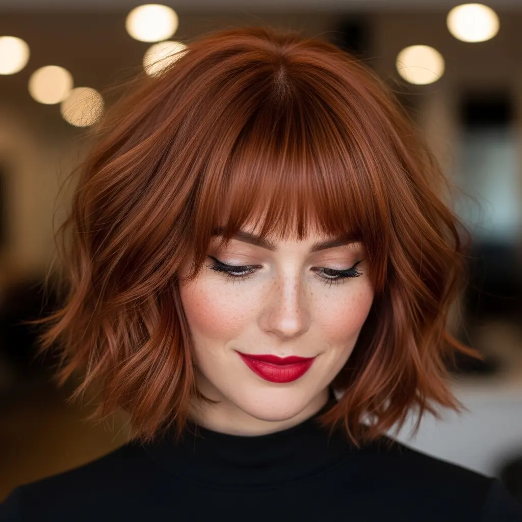 Short and Chic Ginger Copper Bob