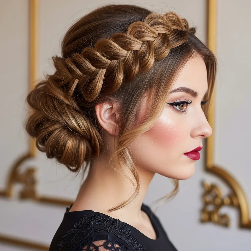 #10 Flawless Low Bun Side Braid
