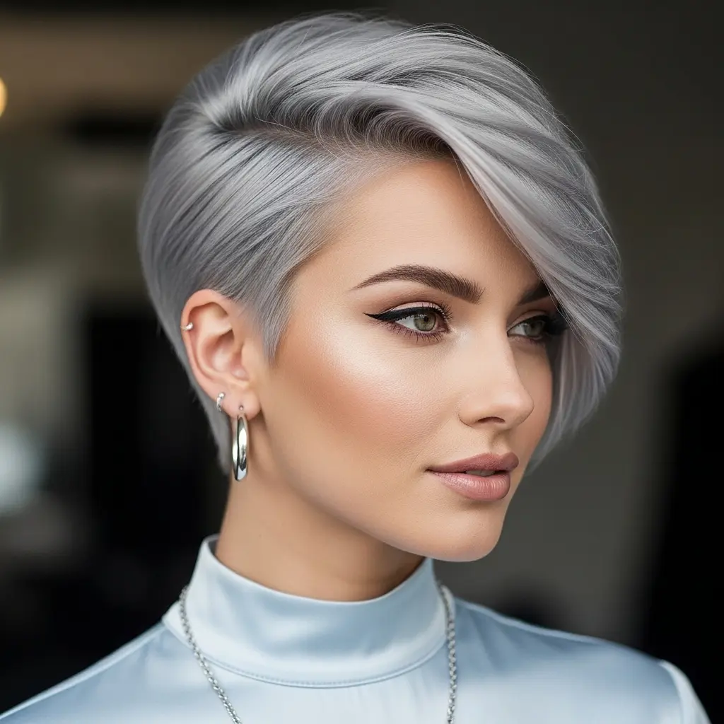 #10 Undercut Pixie Bob with Statement Bangs