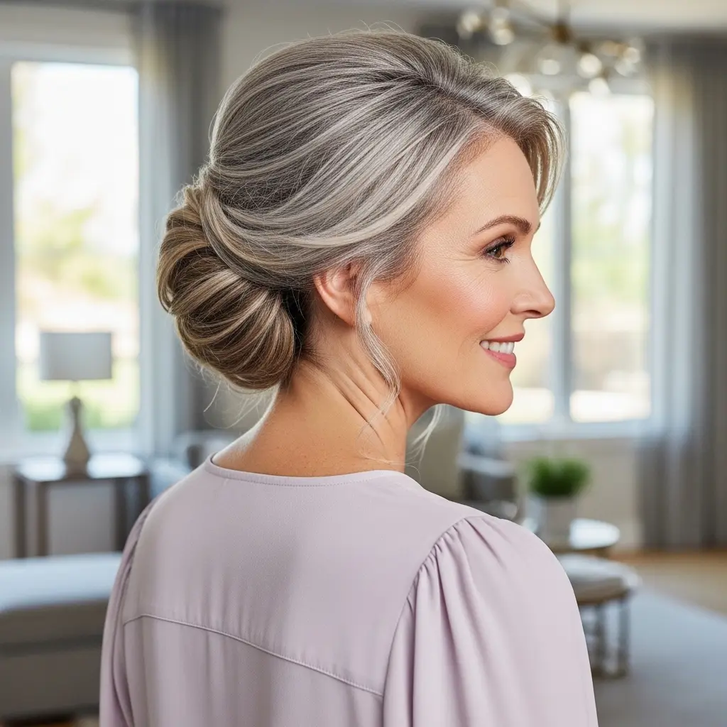 #11 Twisted Low Bun Elegance