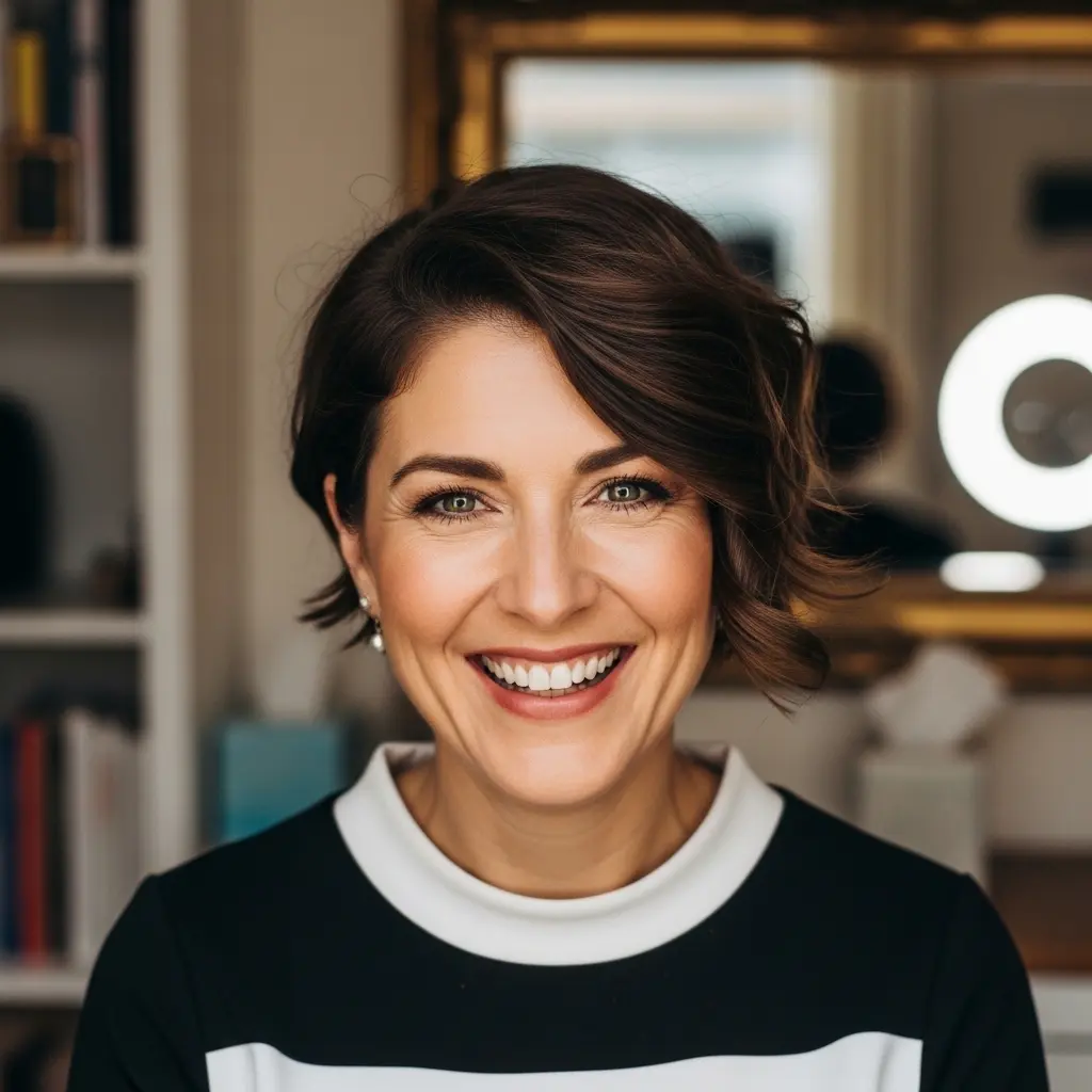 #11 Asymmetric Bob with a Side Part and Undercut