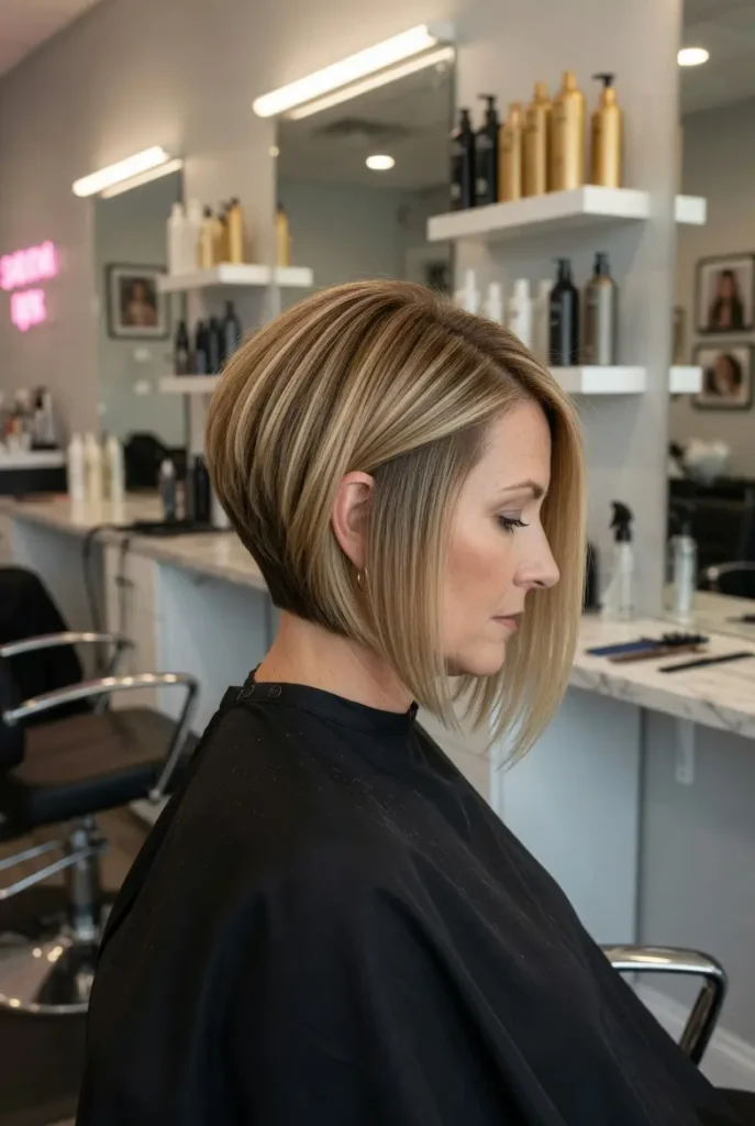 #12 Sharply Angled Blonde A-Line