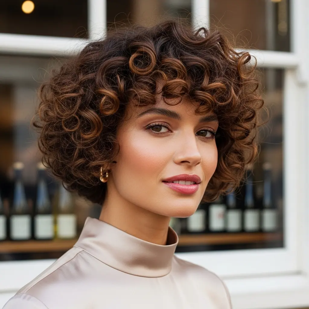 #13 Layered Curly Hair on Square Faces