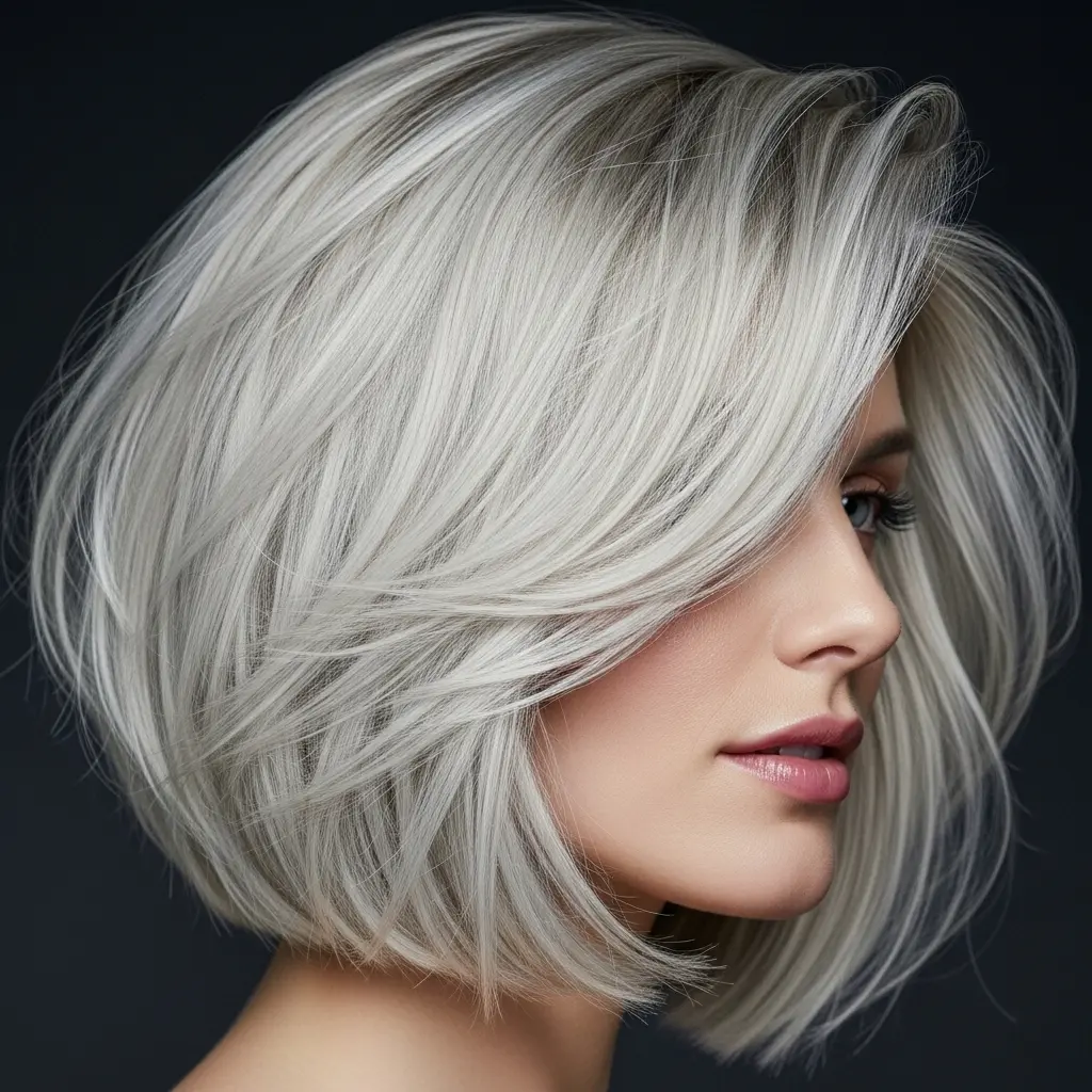 #13 Slightly Waved Blonde Bob