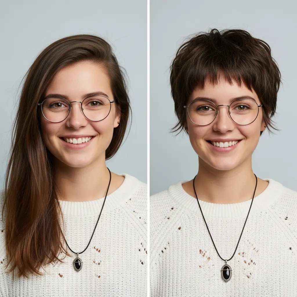 #14 Jaw-Length Edgy Choppy Bob