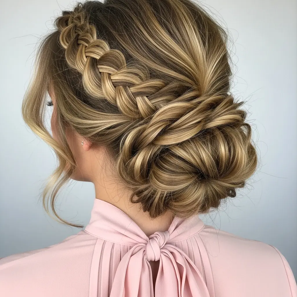 #15 Double-Braided Messy Bun