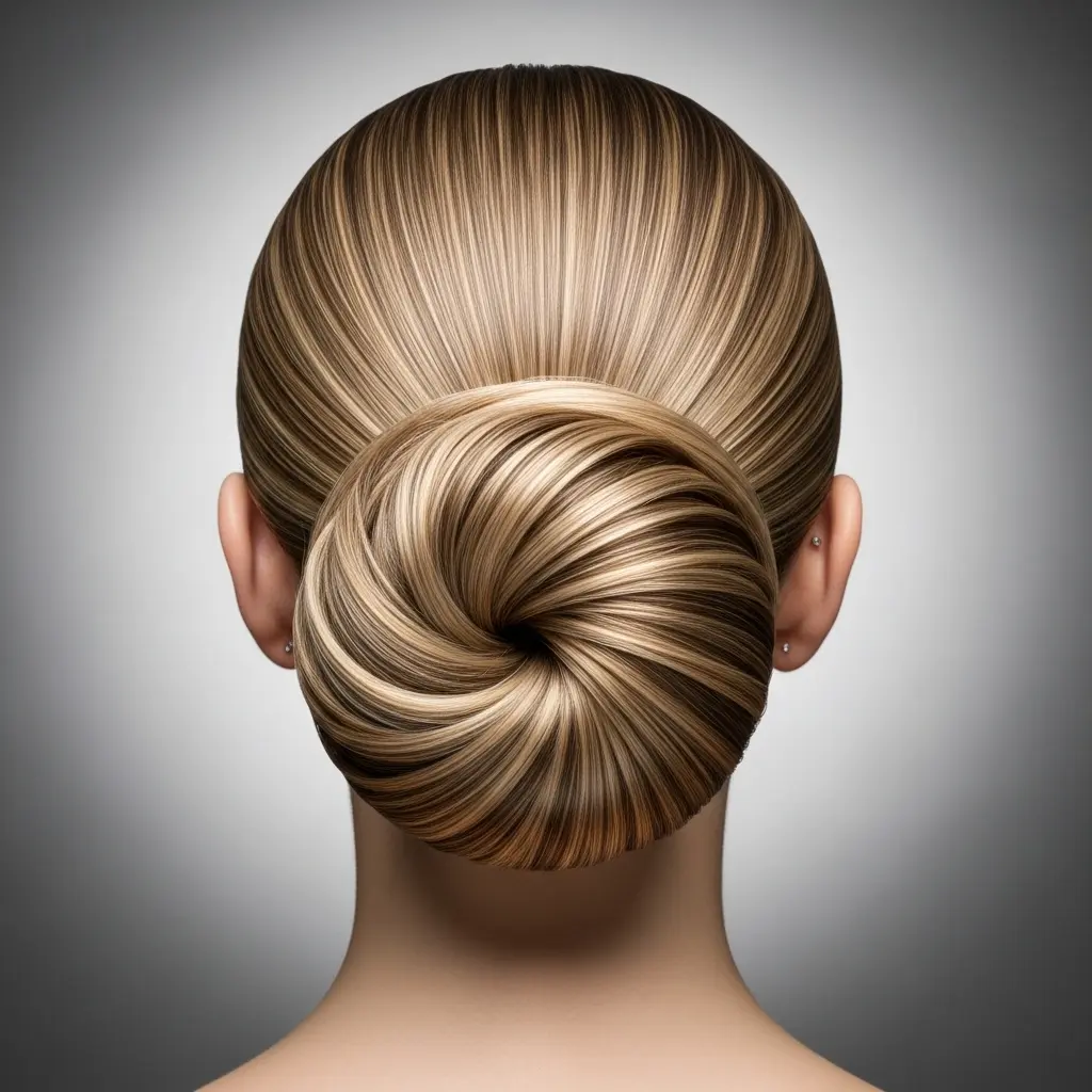 #15 Sleek Blonde Low-Styled Bun