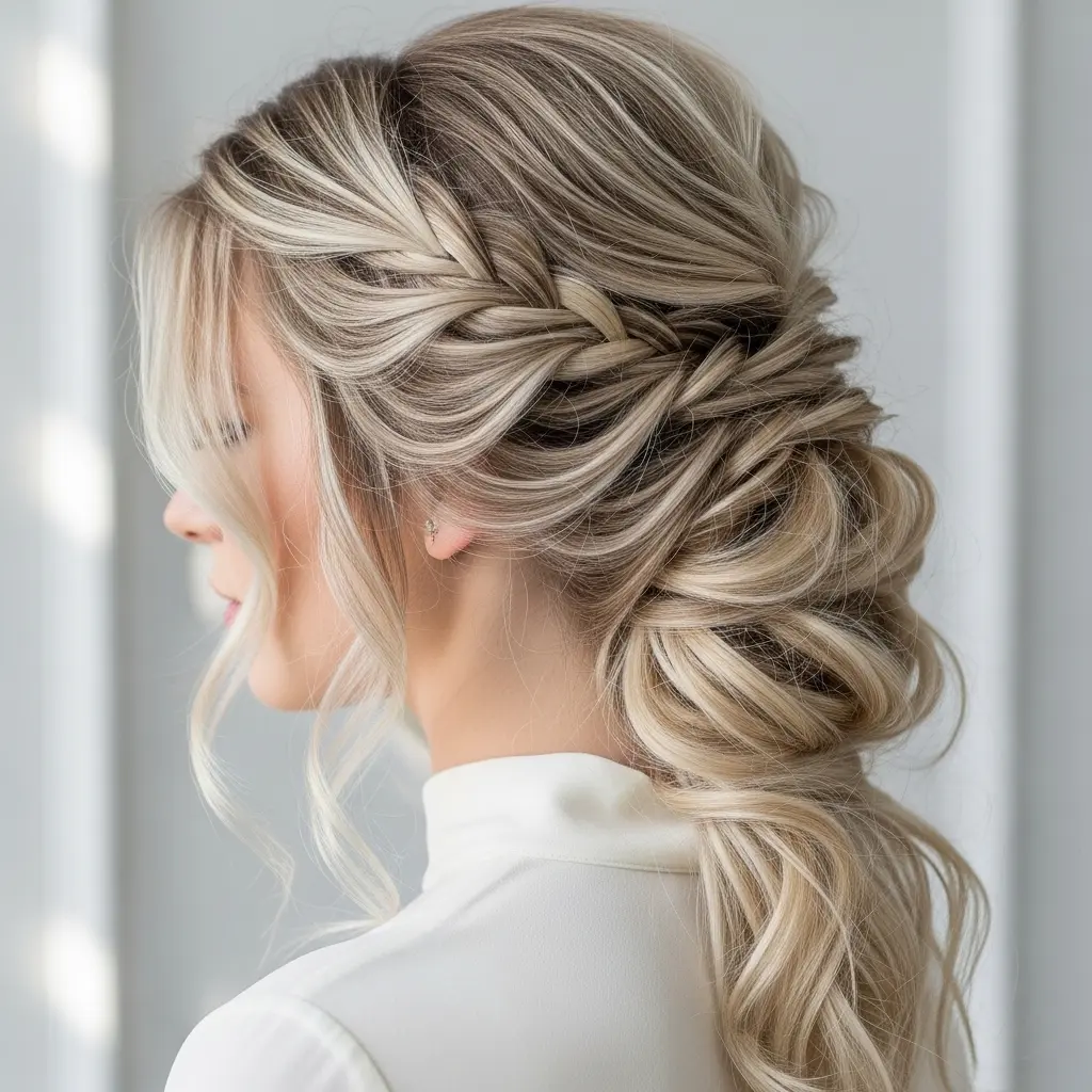 #15 Side Faux Pony Waterfall