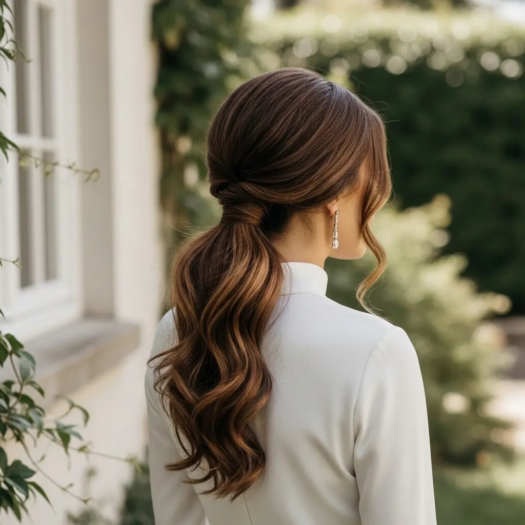 #15 Romantic Low Pony for Long Hair