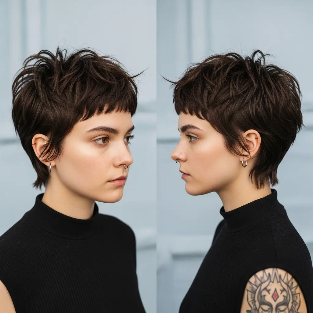 #15 Short Shag with Piece-y Layers for Thin Hair