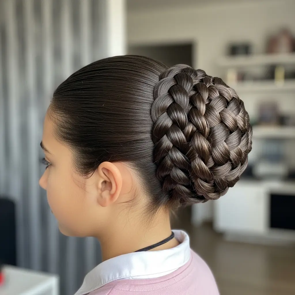 #16 Lace Braided Bun for Kids