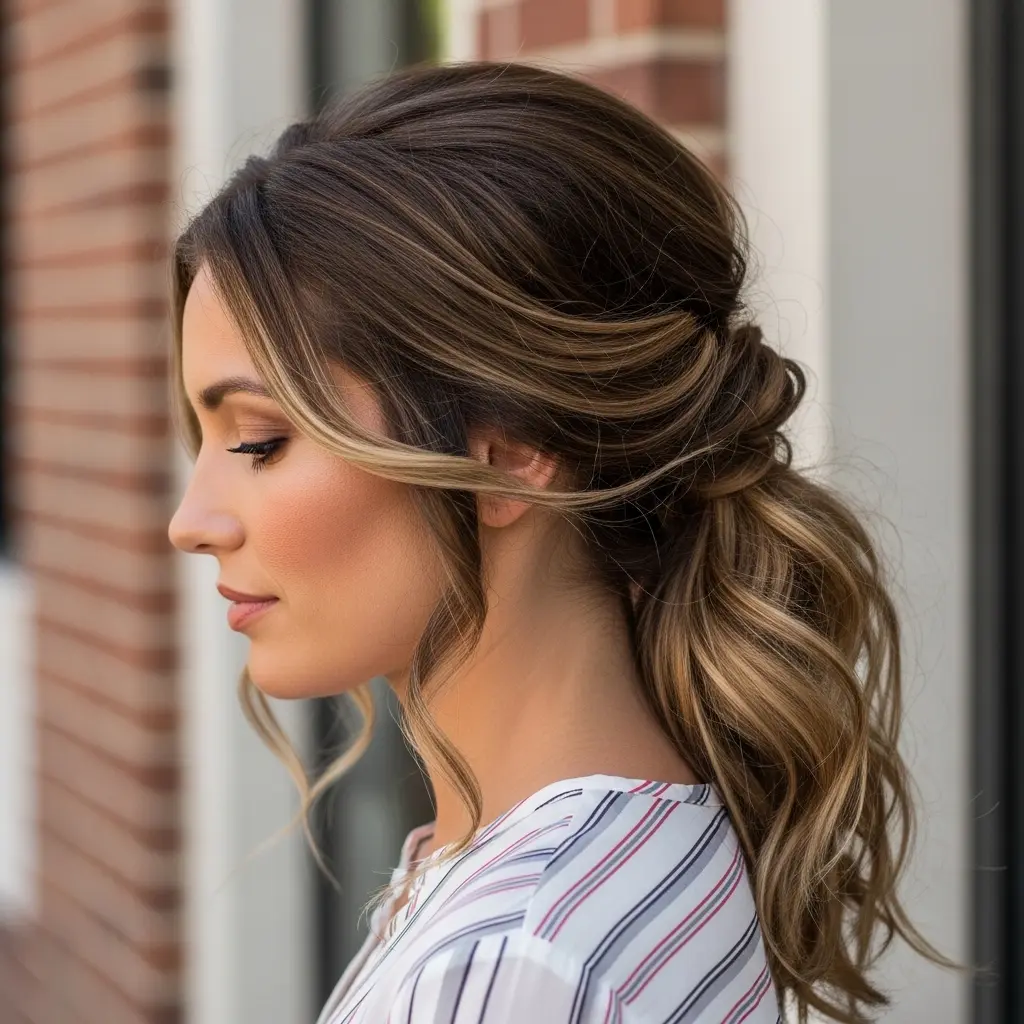 #16 French Twist Side Ponytail