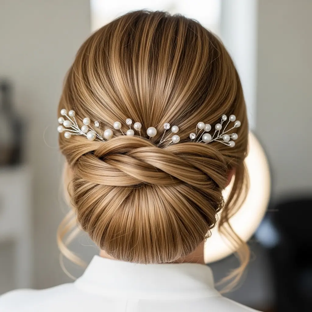 #17 Low Blonde Chignon