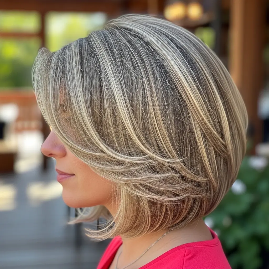 #17 Modern Inverted Balayage Bob with Layers
