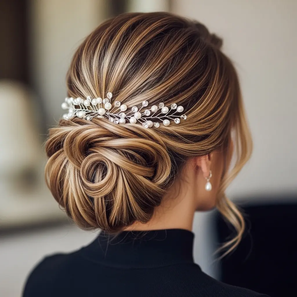 #18 Stunning Wedding Updo for Long Hair