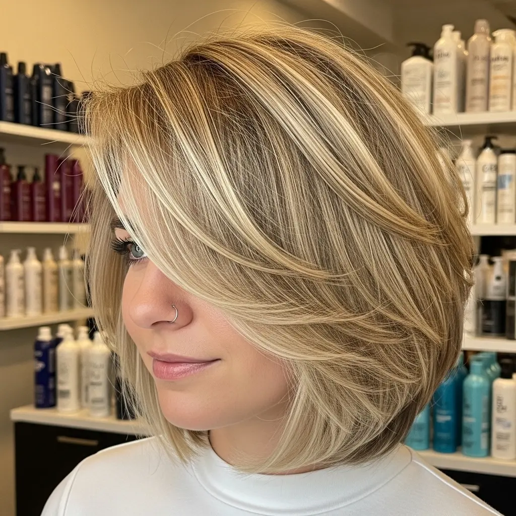 #18 Low-Maintenance Angled Bob for Women Over 50