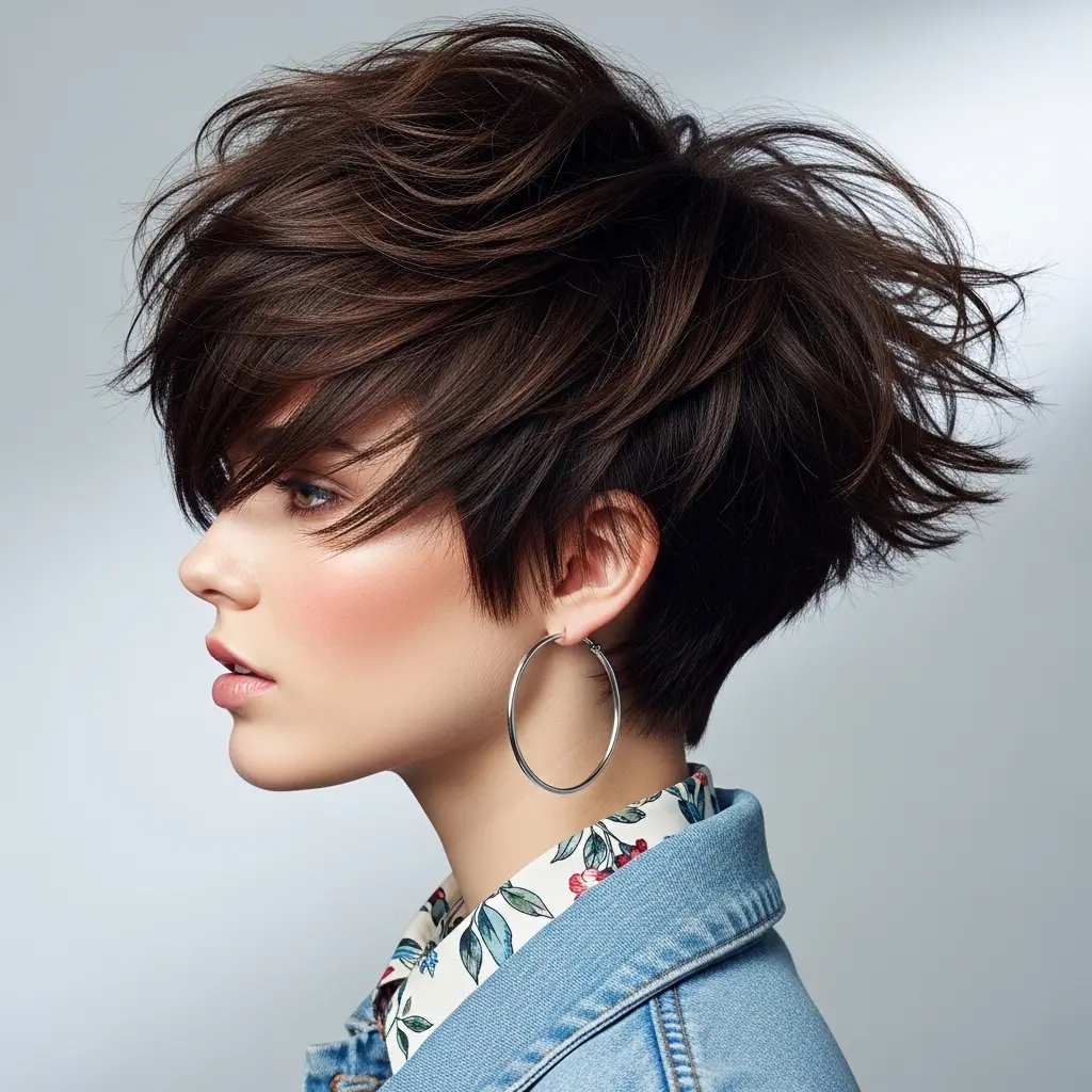 #19 Short Reverse Bob with Fringe