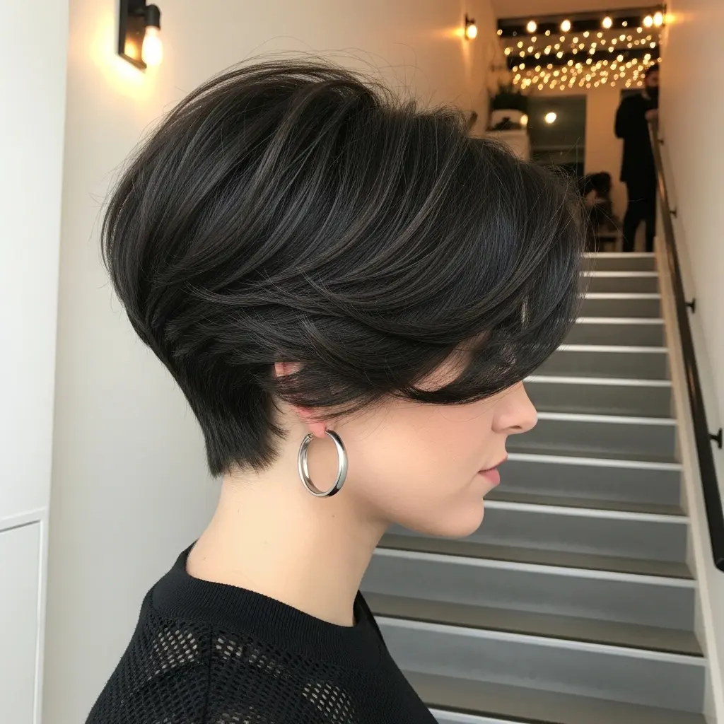 #19 Textured Pixie Bob for Thick Hair