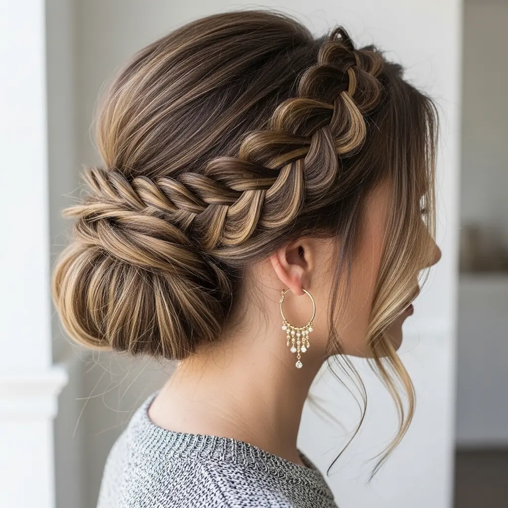 #19 Lovely Updo with Side Twists