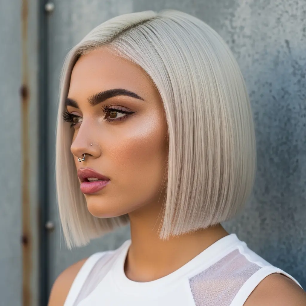 #2 Sleek Blonde Boyfriend Bob