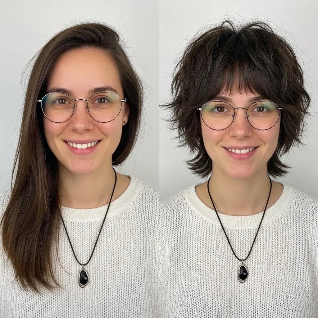 #2 Short Choppy Shag with Mini Bangs