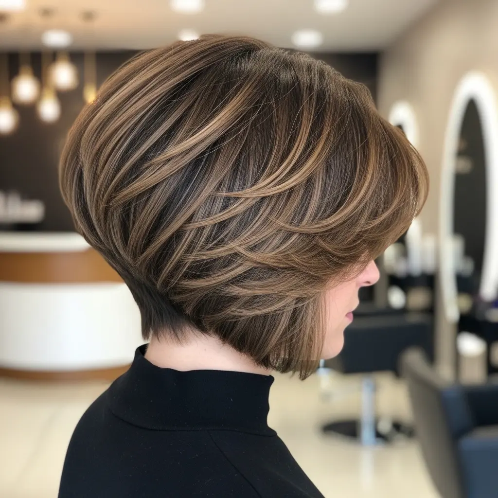 #2 Stacked Cut with Feathered Layers
