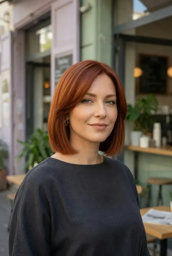 #2 Dark Red A-Line Cut