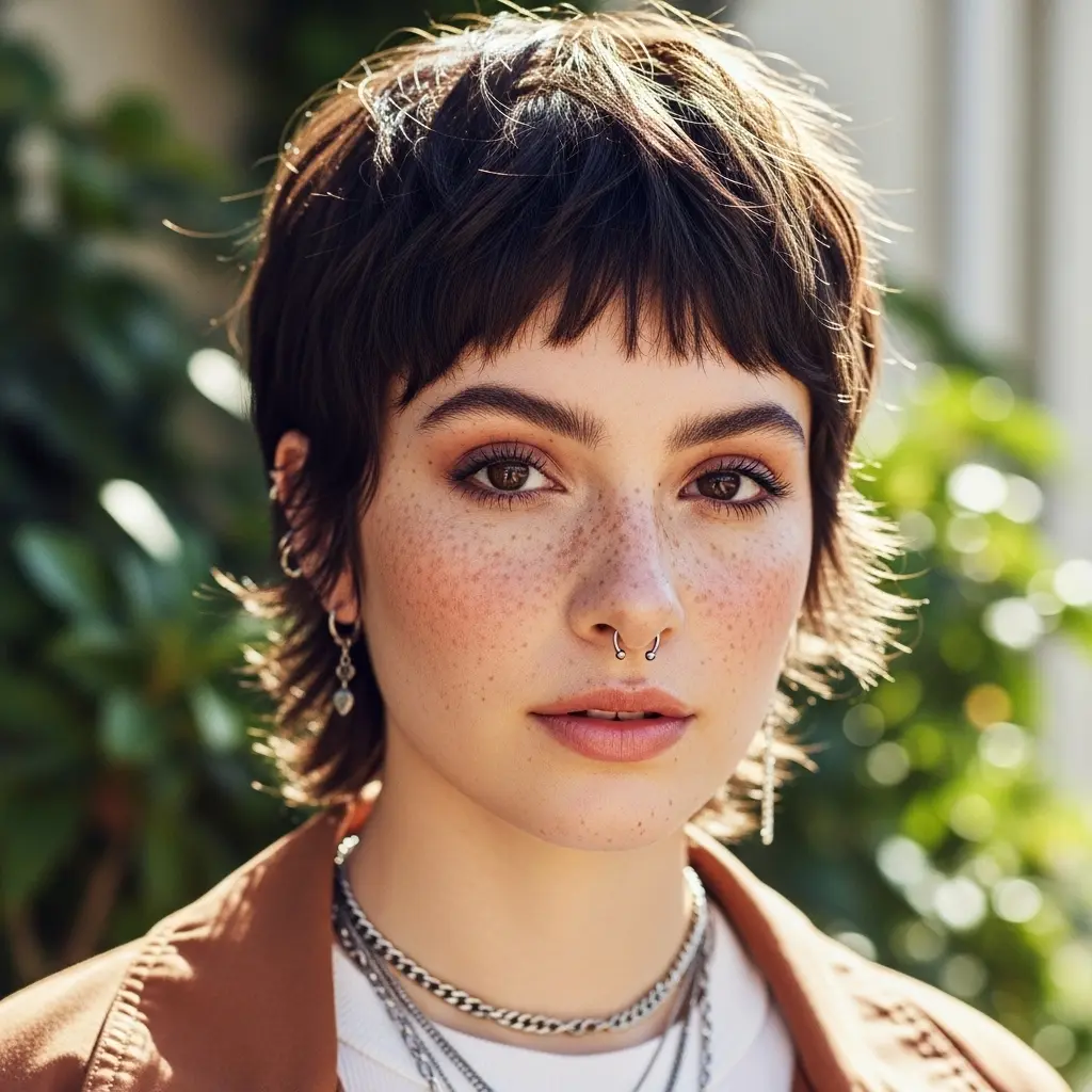 #2 Pixie Bob with Full Bangs for a Classic Look