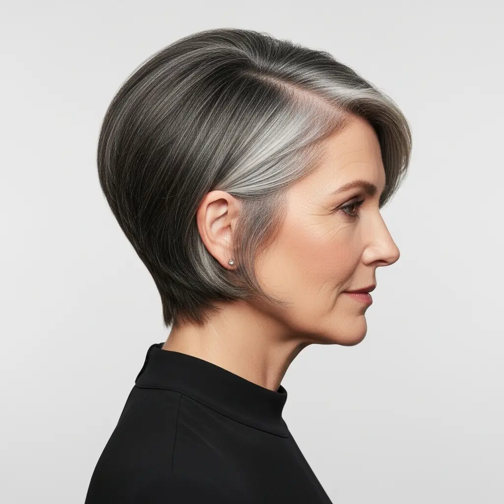 #20 Tapered Pixie Bob with Side Bangs