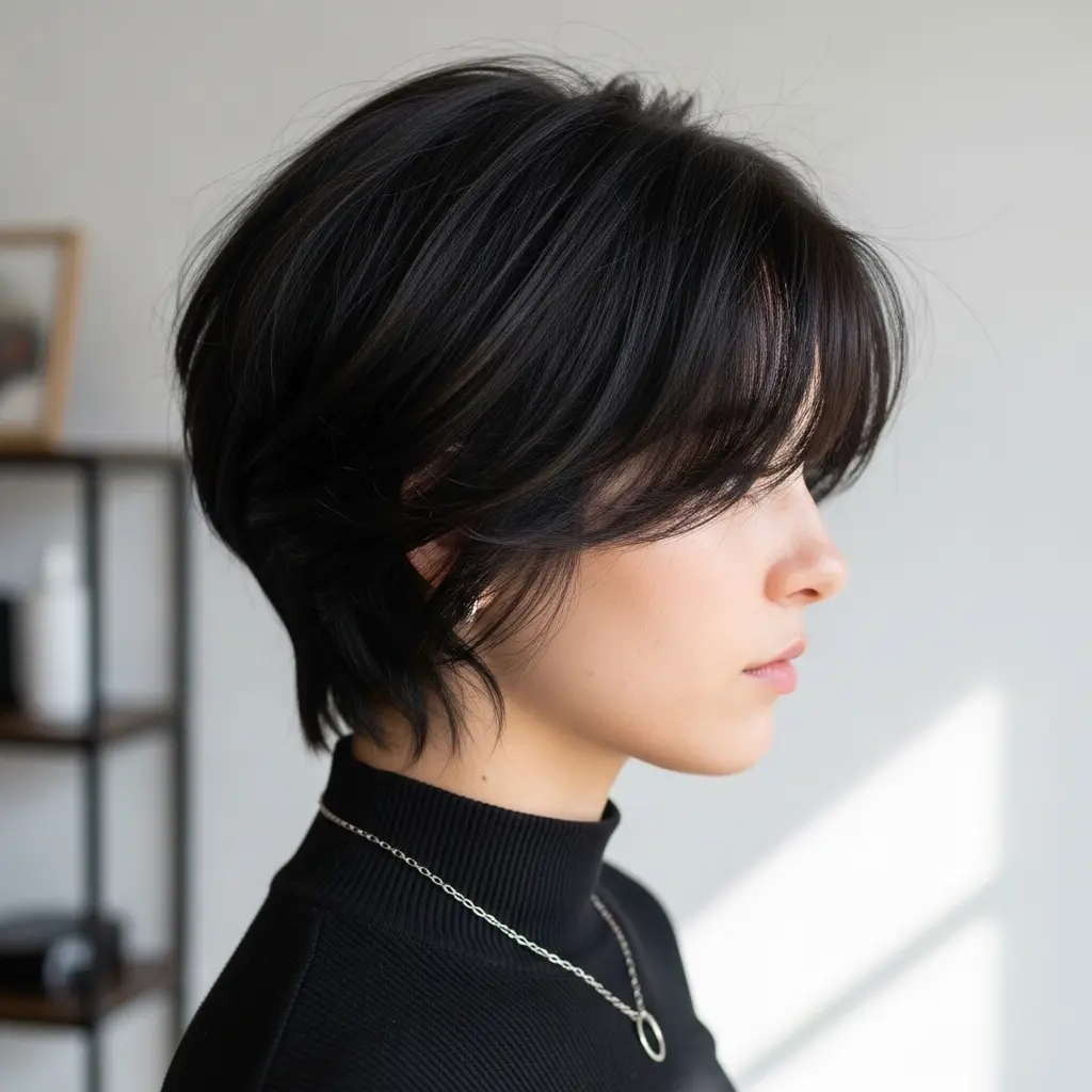 #21 Short-Length Choppy Bob for Thick Hair