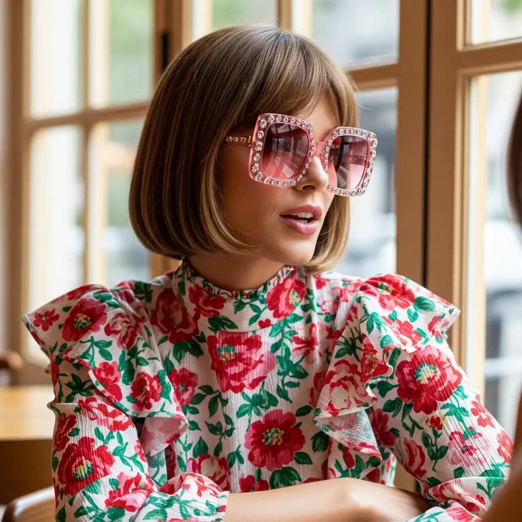 #24 Airy French Bob with Curtain Bangs