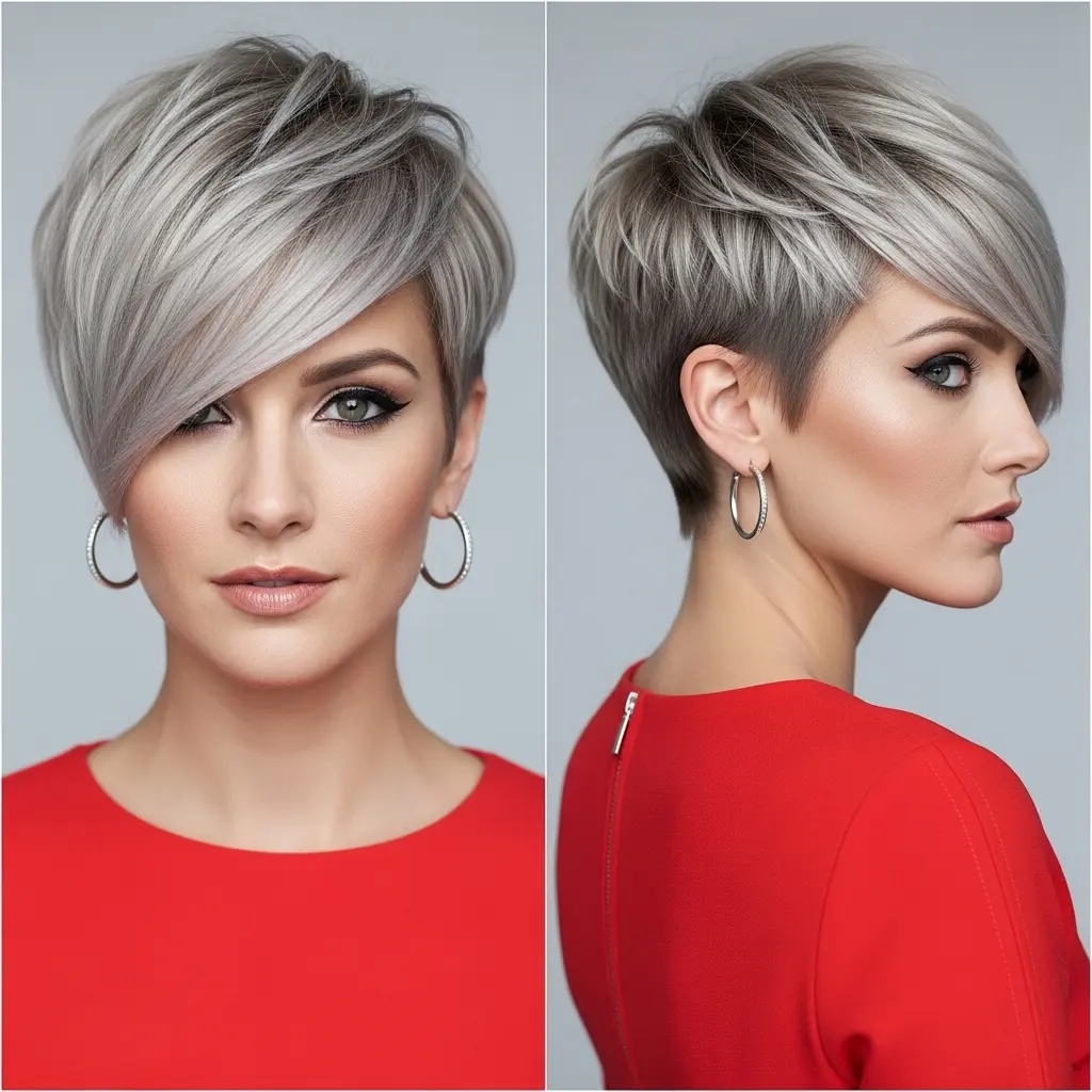 #26 Side-Parted Undercut Bob on Fine Hair