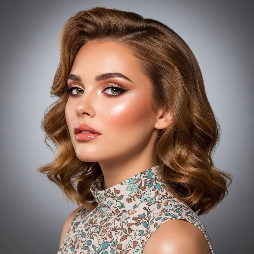 #3 Voluminous Mid-Length Layered Lob with Sculpted Barrel Curls