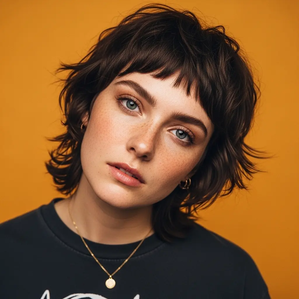 #3 Textured Bob with Shaggy Layers and Bangs