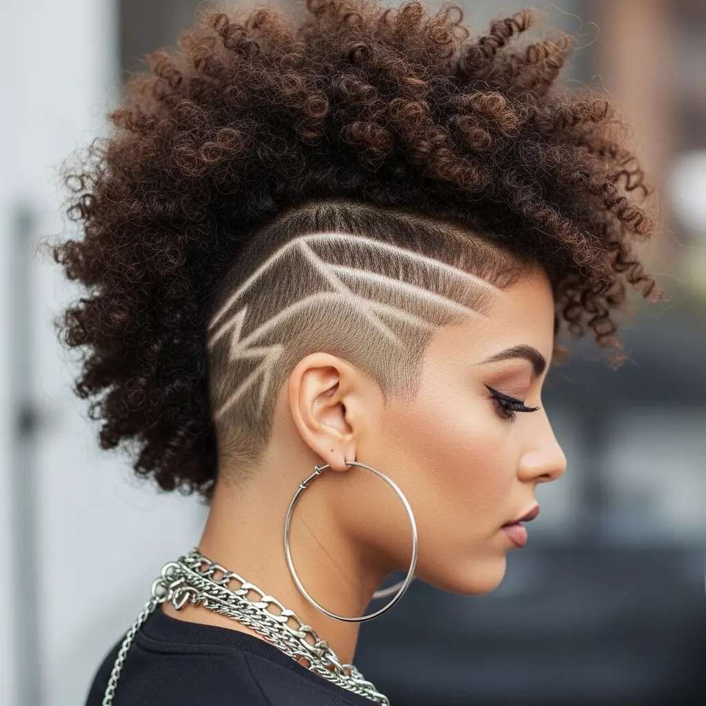 #4 Tapered Haircut with Shaved Lines