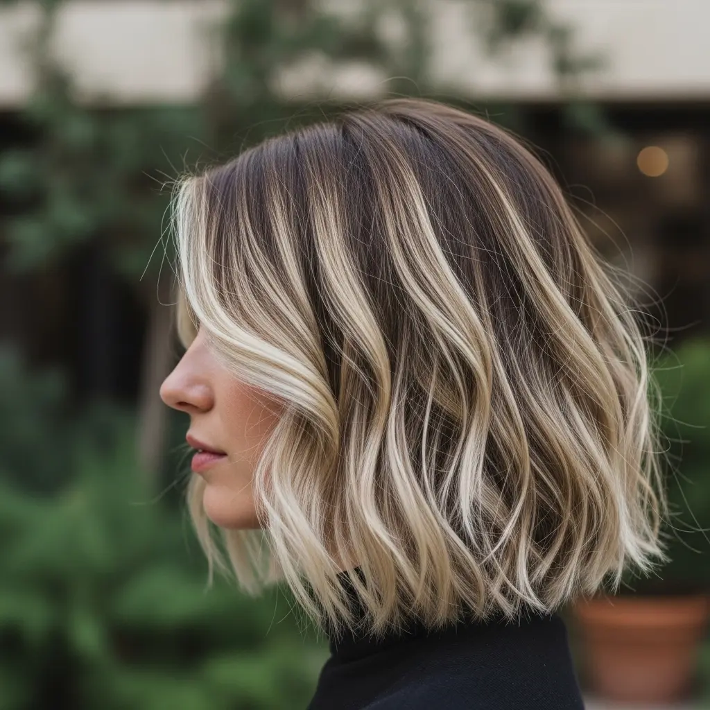 #4 Chin-Length Haircut with Soft Beach Waves